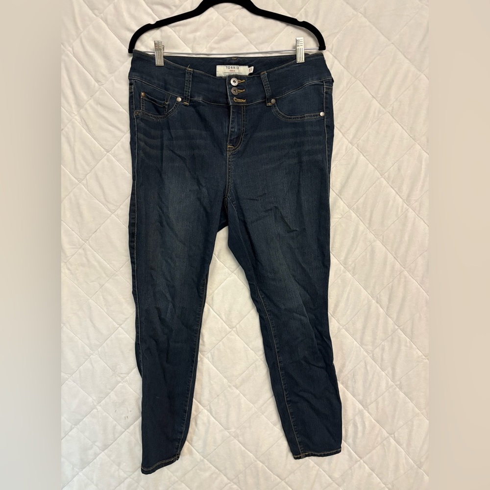 Torrid Dark Blue Skinny Jeans